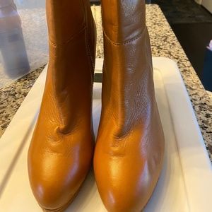 H&M Leather ankle high-heeled boots Size 9